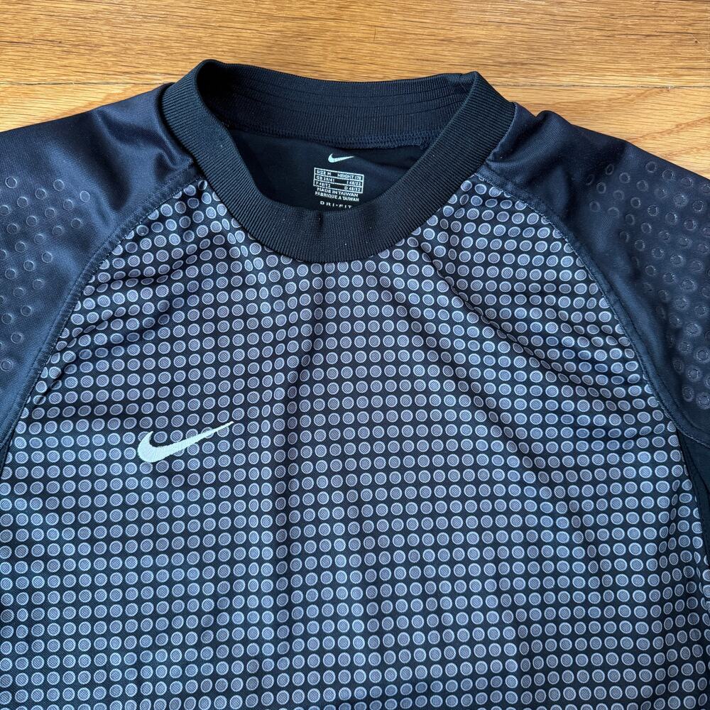 Nike Soccer Goalkeeper Jersey Mens Medium Black Goalie Vintage Y2K - Picture 2 of 3